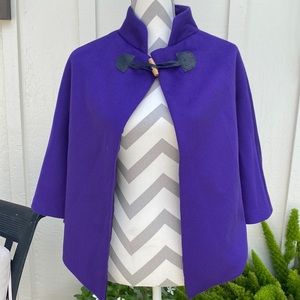 Anna Irion purple cashmere wool cape